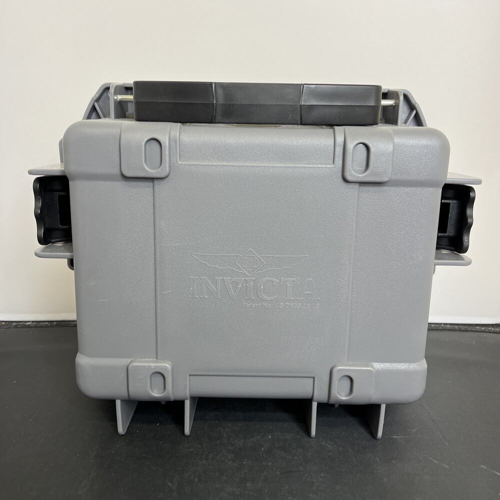 Invicta 3 SLOT Impact Watch Case Storage Collector Dive WaterProof DC8PATCH Grey - Picture 3 of 13